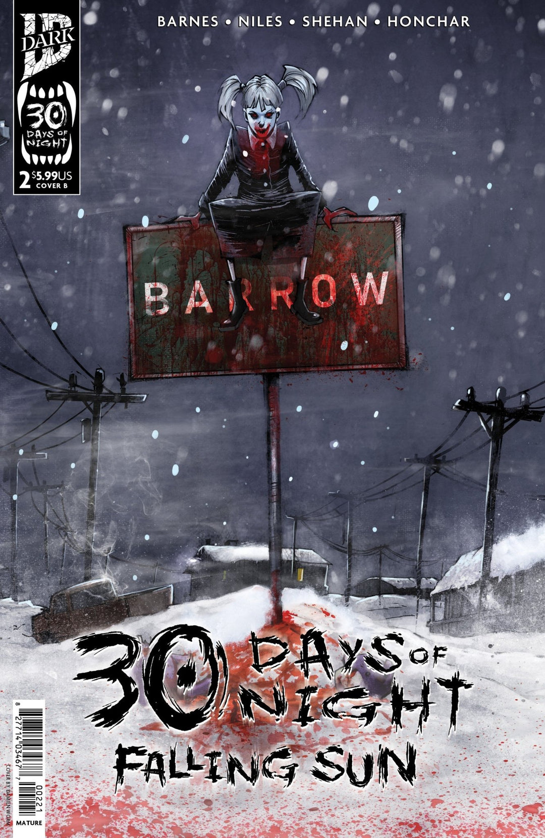 30 Days Of Night: Falling Sun 2 Variant B (Damien Worm) - gabescaveccc