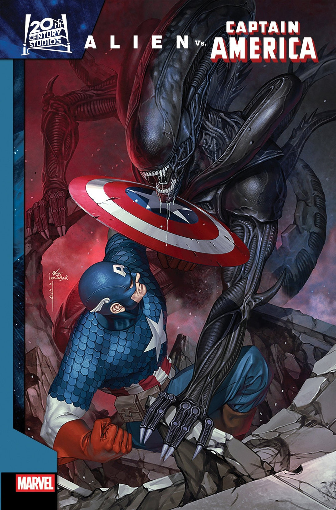 Alien vs. Captain America 1 Inhyuk Lee Variant - gabescaveccc