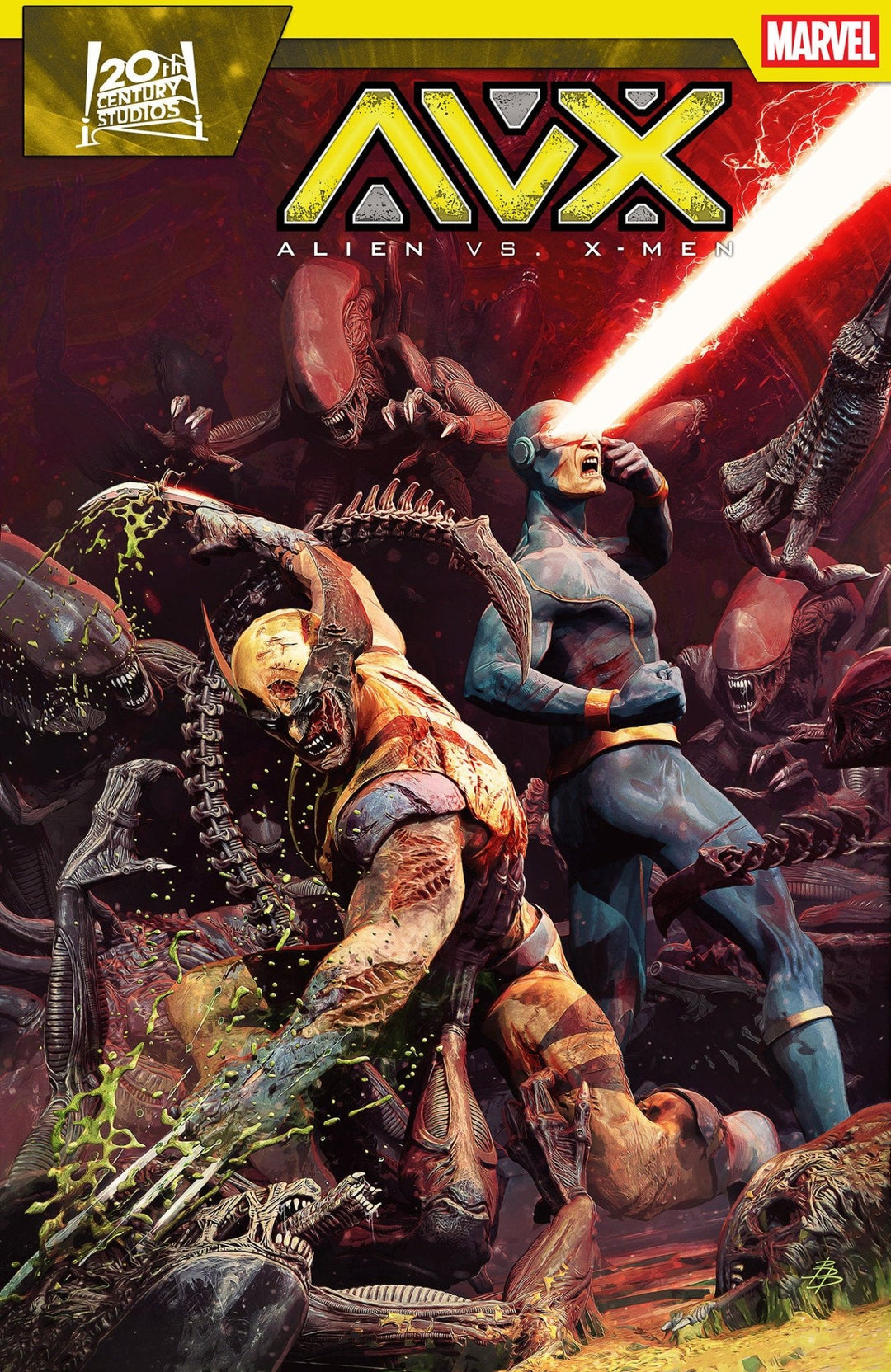 Alien vs. X-Men #1 Bjorn Barends Variant - gabescaveccc