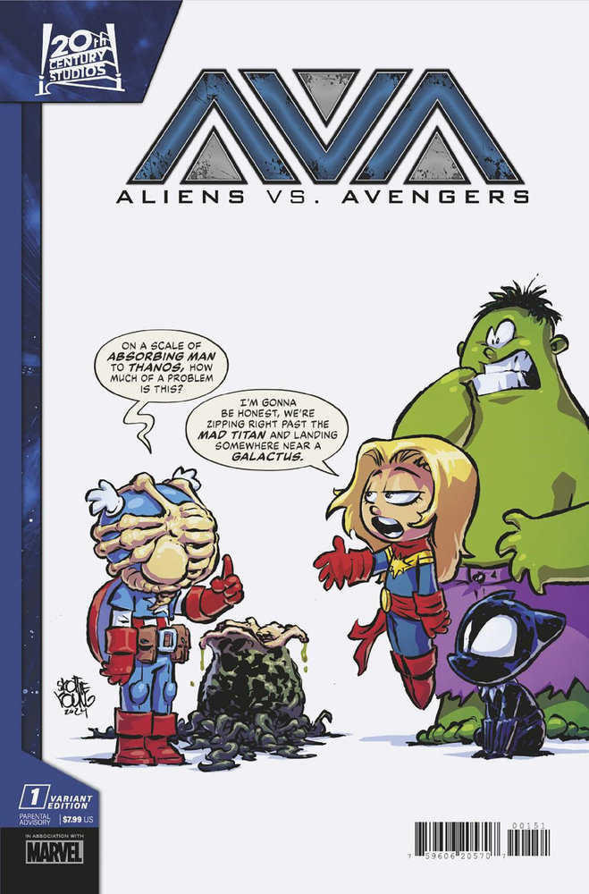 Aliens vs. Avengers #1 Skottie Young Variant - gabescaveccc