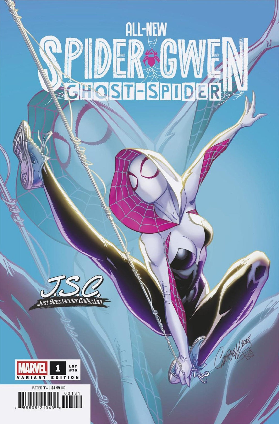All - New Spider - Gwen: The Ghost - Spider 1 J. Scott Campbell Just Spectacular Collection Variant - gabescaveccc