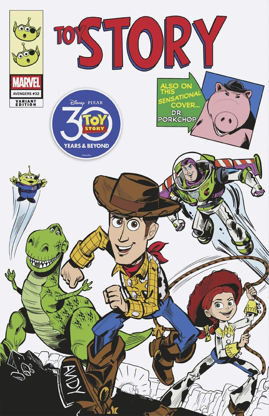 Avengers 32 Marco Forcelloni Pixar Toy Story Homage Variant - gabescaveccc