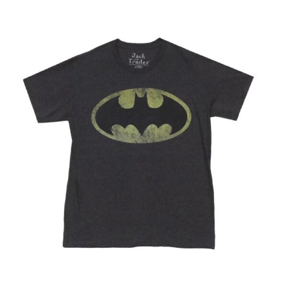 Batman Distressed Logo DC Comics Premium Adult T-Shirt - gabescaveccc