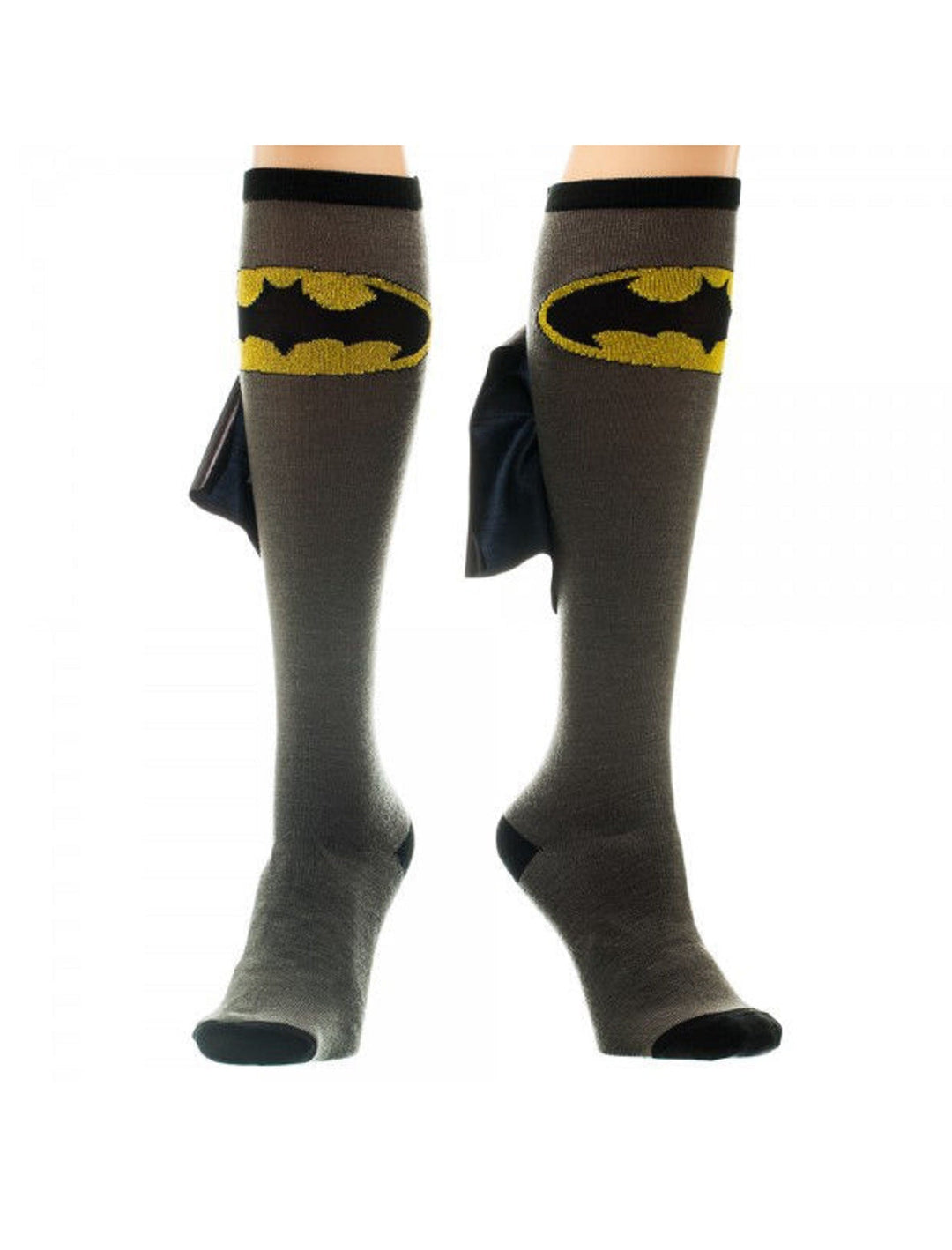 Batman Logo Symbol DC Comics Knee High Socks With Cape - gabescaveccc