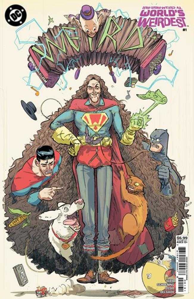 Batman Superman Weird Al Worlds Weirdest 1 (One Shot) Cover C Riley Rossmo Card Stock Variant - gabescaveccc