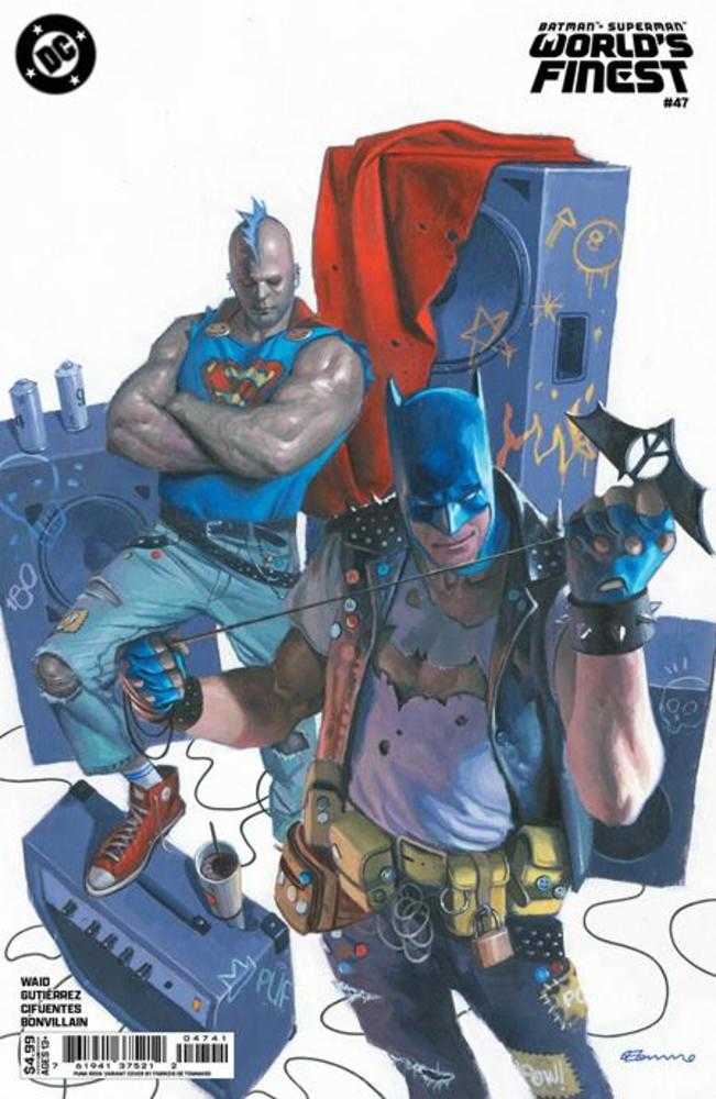 Batman Superman Worlds Finest 47 Cover E Fabrizio De Tommaso Punk Rock Card Stock Variant - gabescaveccc
