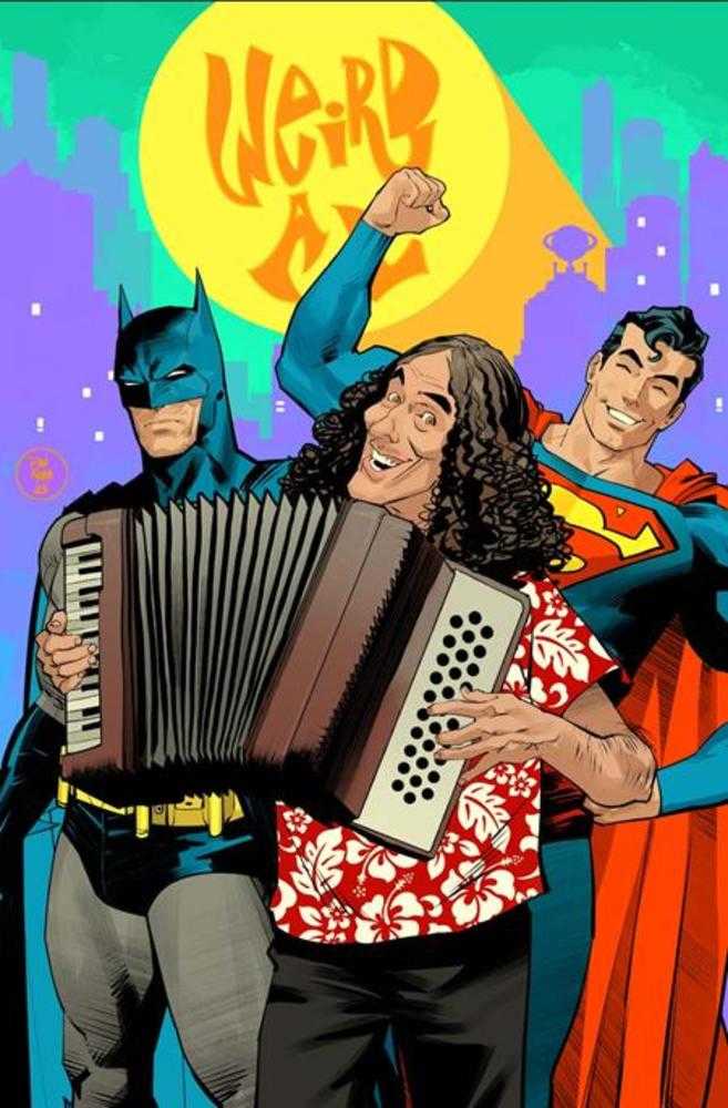 Batman Superman Worlds Finest 50 Cover G Dan Mora Weird Al Yankovic Cameo Card Stock Variant - gabescaveccc