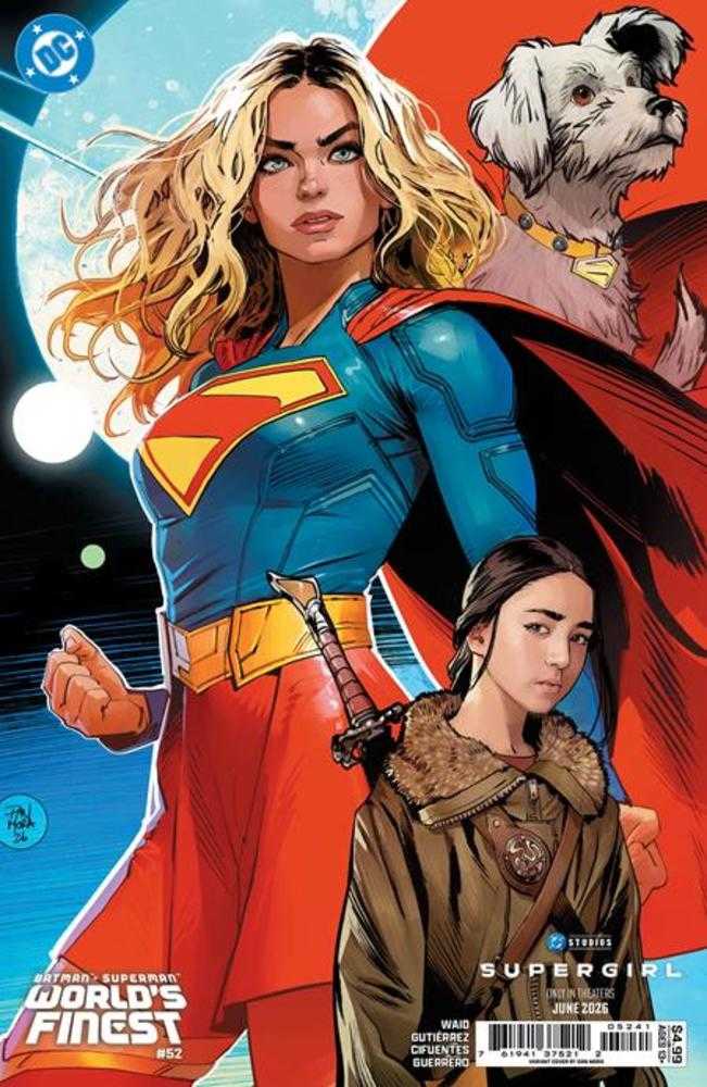 Batman Superman Worlds Finest 52 Cover D Dan Mora Supergirl Movie Card Stock Variant - gabescaveccc