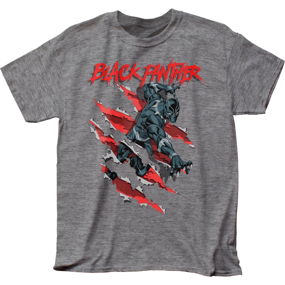 Black Panther Clawing Marvel Comics Adult T-Shirt - gabescaveccc