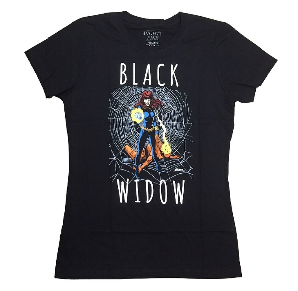 Black Widow Web Avengers Marvel Comics Junior T-Shirt - gabescaveccc