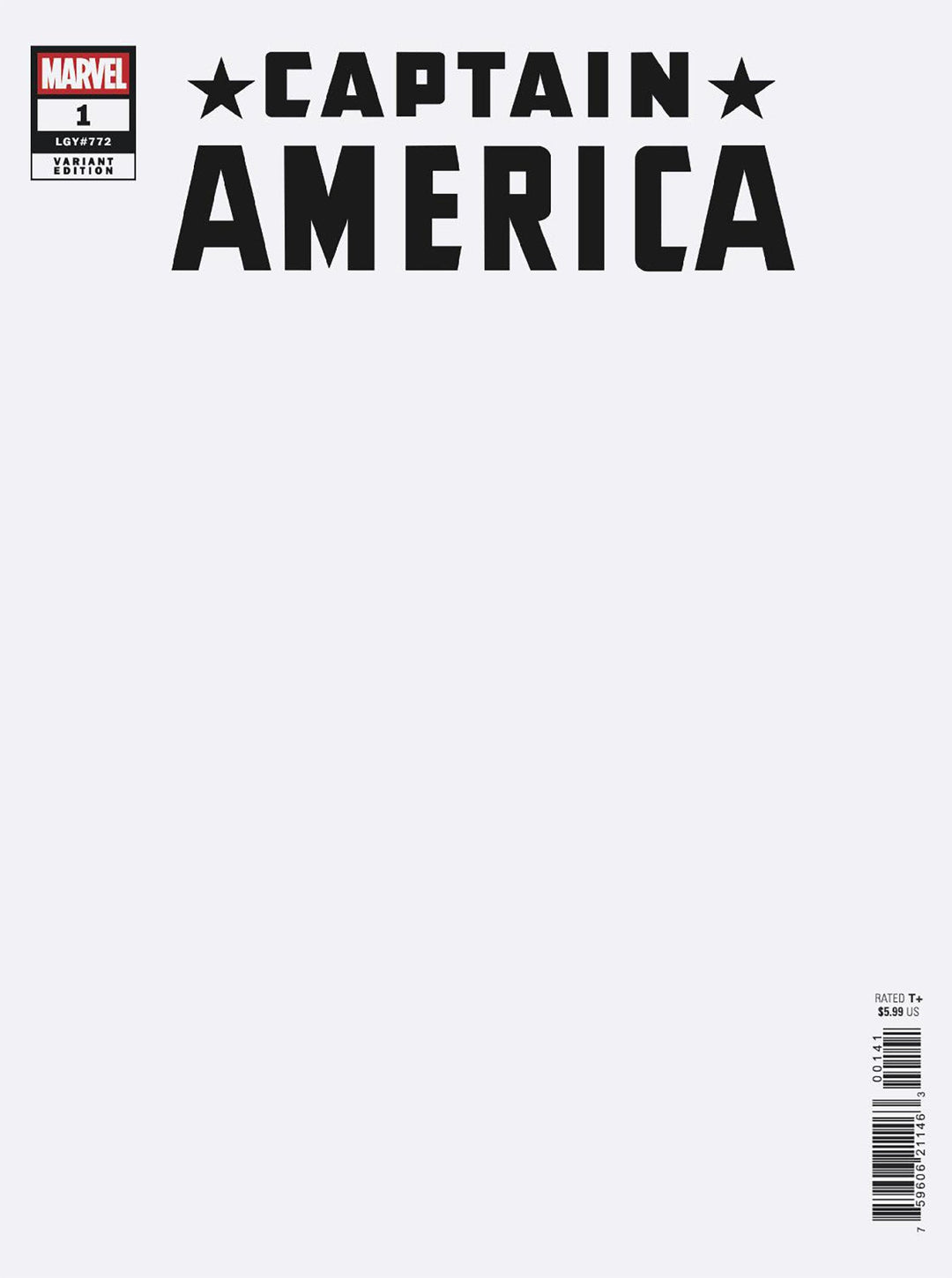 Captain America 1 Blank Cover Variant - gabescaveccc