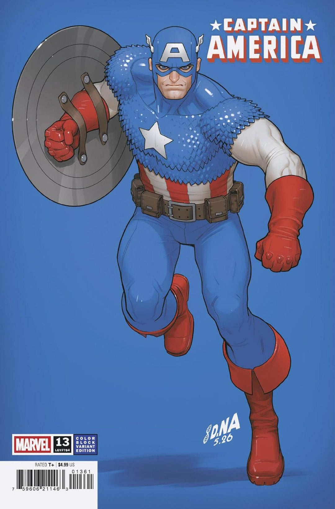 Captain America 13 David Nakayama Color Block Blue Variant [Arm] - gabescaveccc