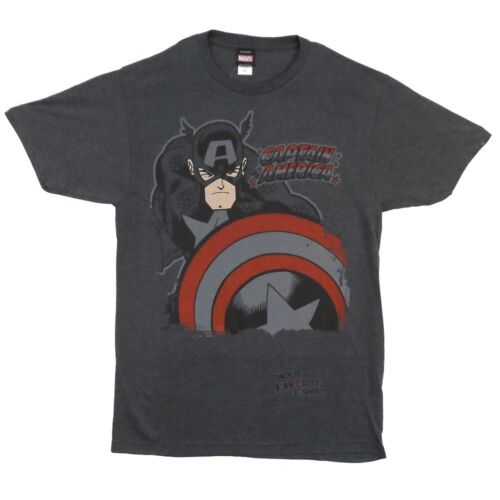 Captain America Deep Red Marvel Comics Adult T-Shirt - gabescaveccc