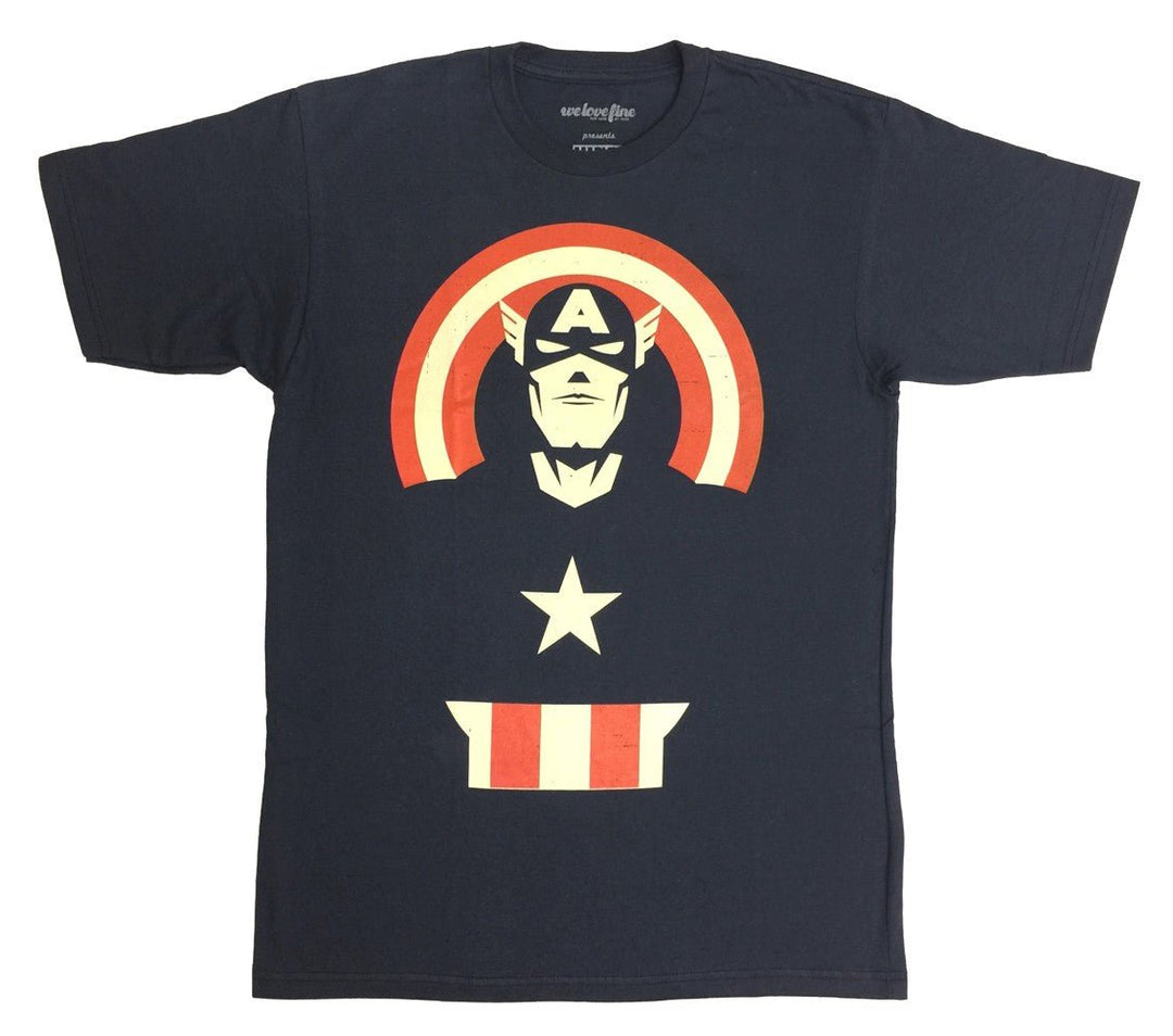 Captain America Minimal Marvel Comics Adult T-Shirt - gabescaveccc