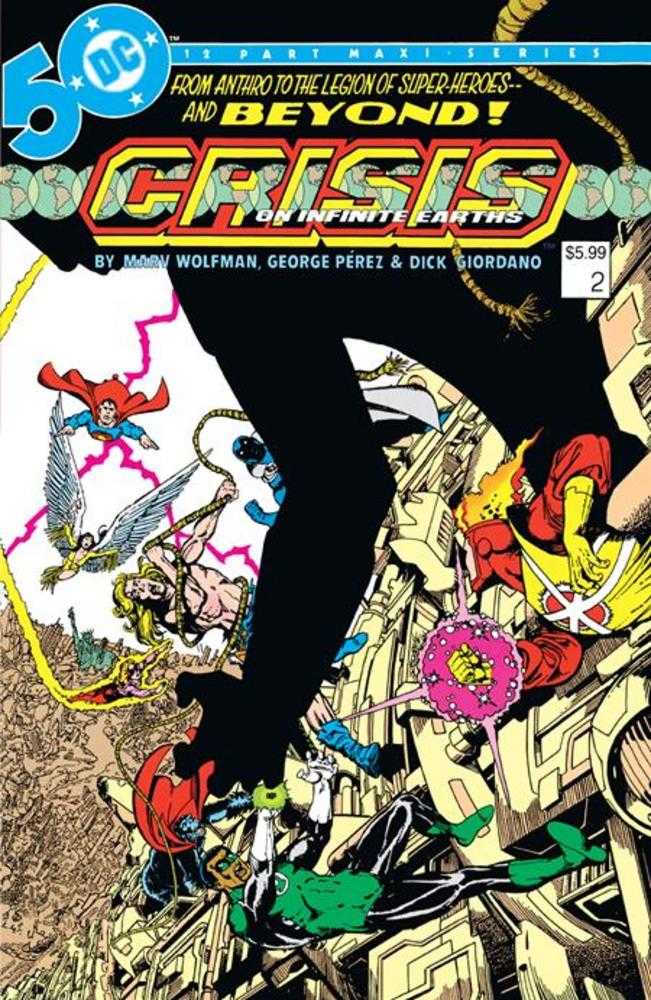 Crisis On Infinite Earths #2 (Of 12) Facsimile Edition Cover B George Perez Foil Variant - gabescaveccc