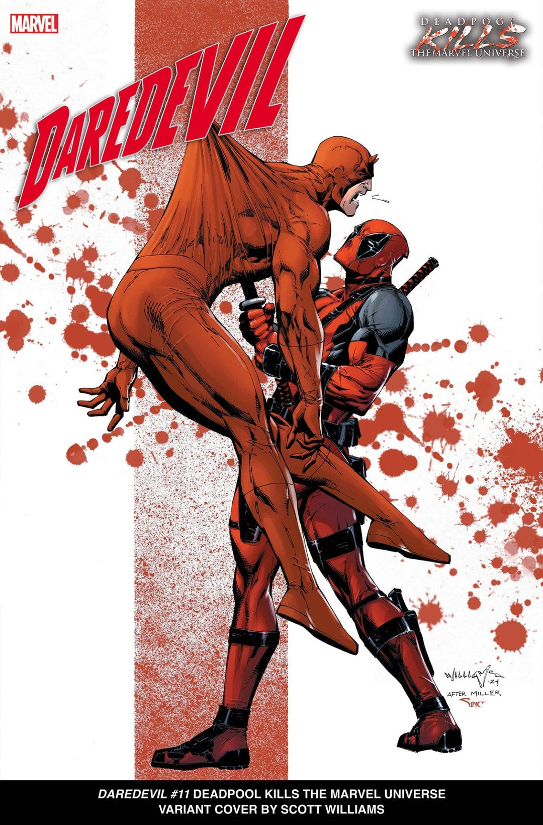 Daredevil #11 Scott Williams Deadpool Kills The Marvel Universe Variant - gabescaveccc