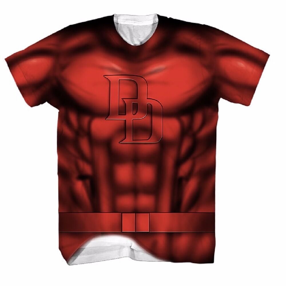 Daredevil Costume Marvel Comics Sublimated Adult T-Shirt - gabescaveccc