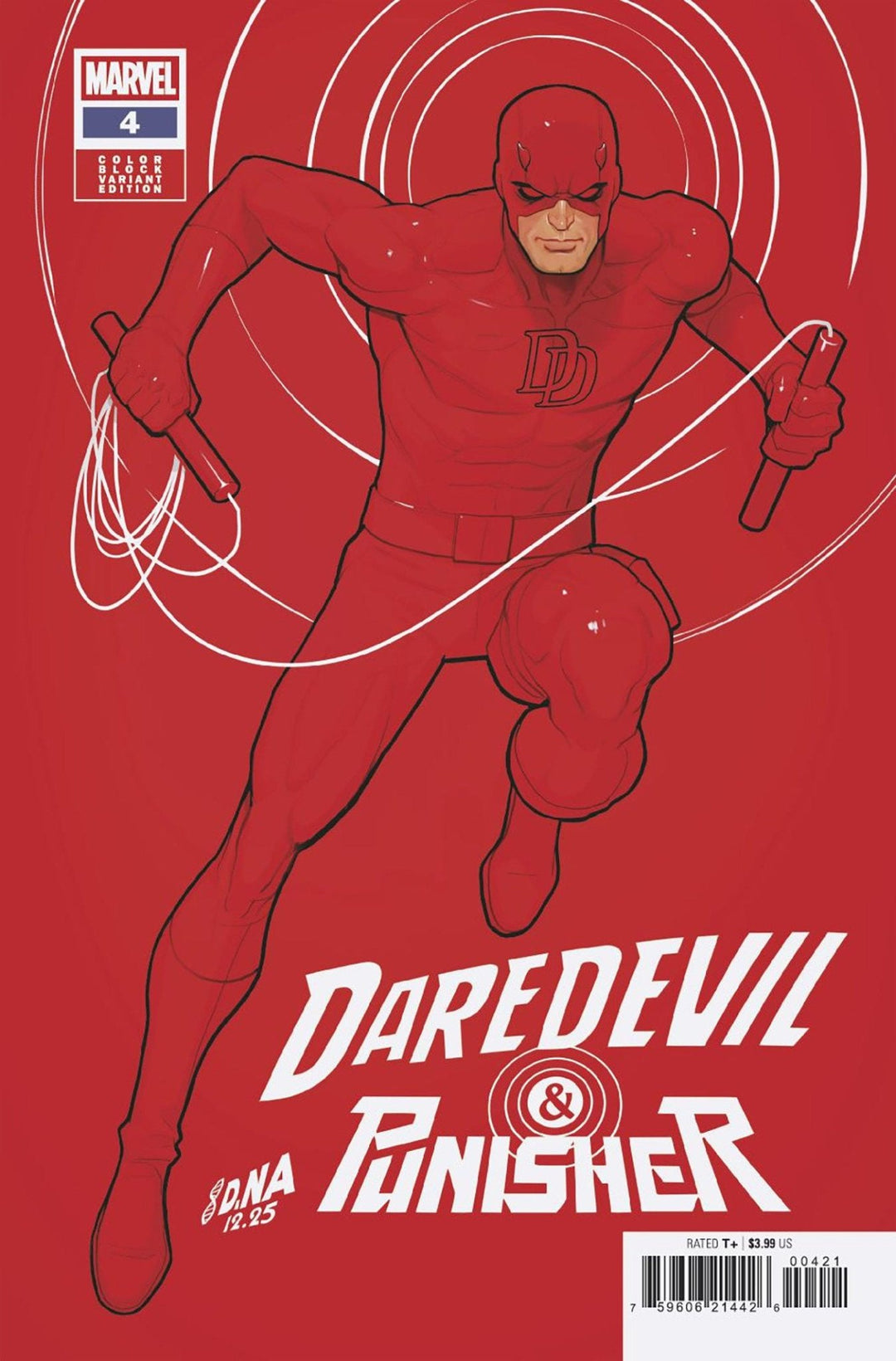 Daredevil/Punisher: The Devil's Trigger 4 David Nakayama Color Block Red Variant - gabescaveccc