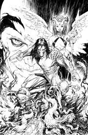 Darkness (2025) 1 Cover J Inc 1:500 Marc Silvestri Signed Black & White Full Art Variant - gabescaveccc