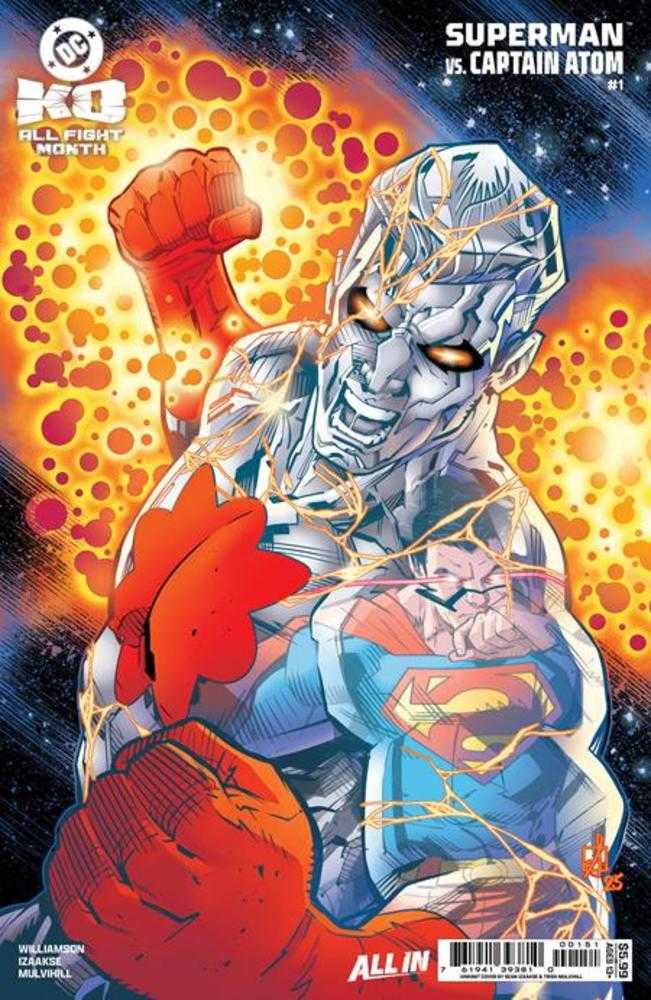 DC K.O. Superman vs Captain Atom 1 (One Shot) Cover E Sean Izaakse Card Stock Variant - gabescaveccc