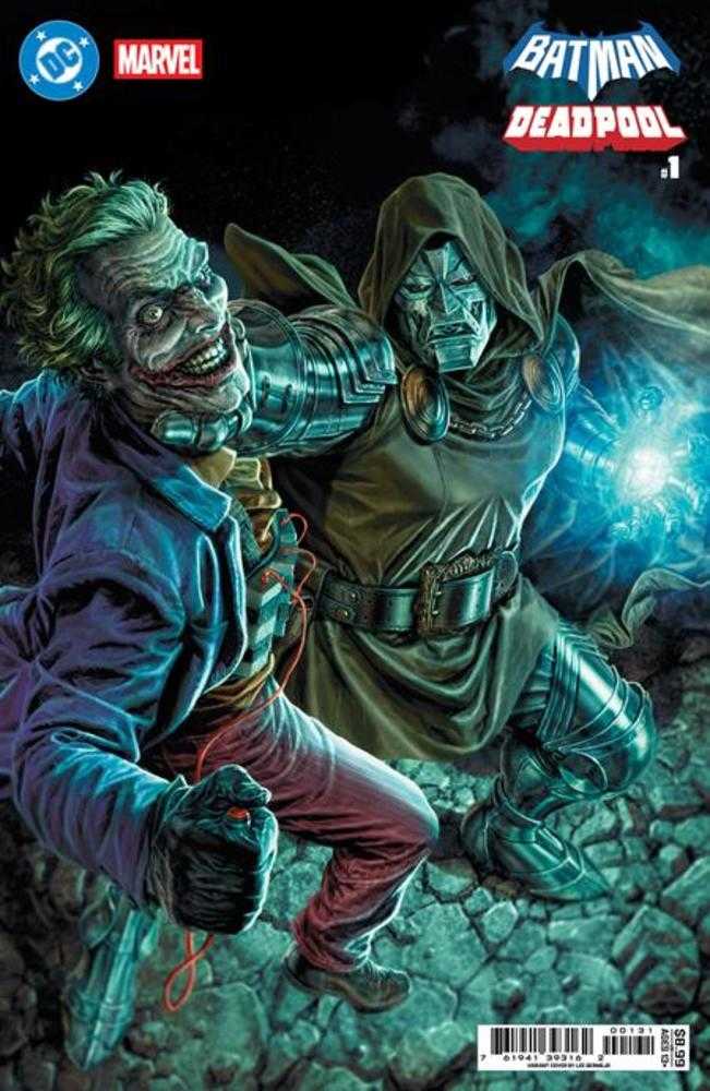 DC Marvel Batman Deadpool 1 (One Shot) Cover C Lee Bermejo Joker Dr Doom Card Stock Variant - gabescaveccc