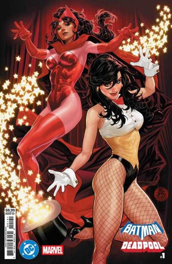 DC Marvel Batman Deadpool 1 (One Shot) Cover D Mark Brooks Zatanna Scarlet Witch Card Stock Variant - gabescaveccc