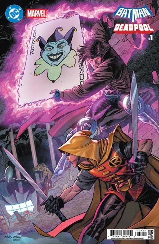 DC Marvel Batman Deadpool 1 (One Shot) Cover I Andy Kubert Damian Wayne Gambit Card Stock Variant - gabescaveccc