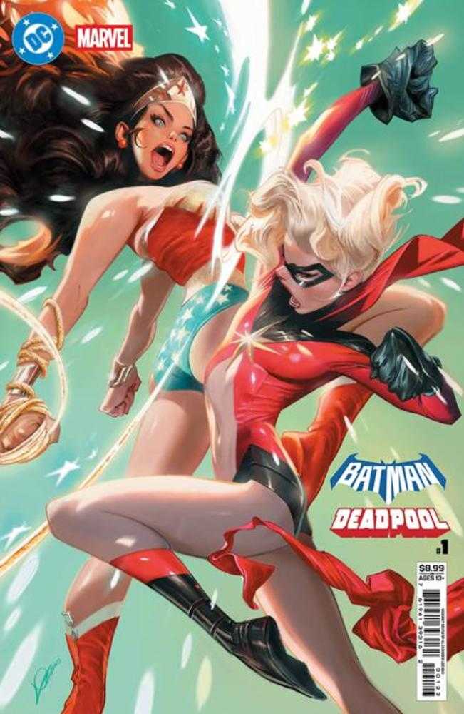 DC Marvel Batman Deadpool 1 (One Shot) Cover L Alexander Lozano Wonder Woman Ms Marvel Card Stock Variant - gabescaveccc