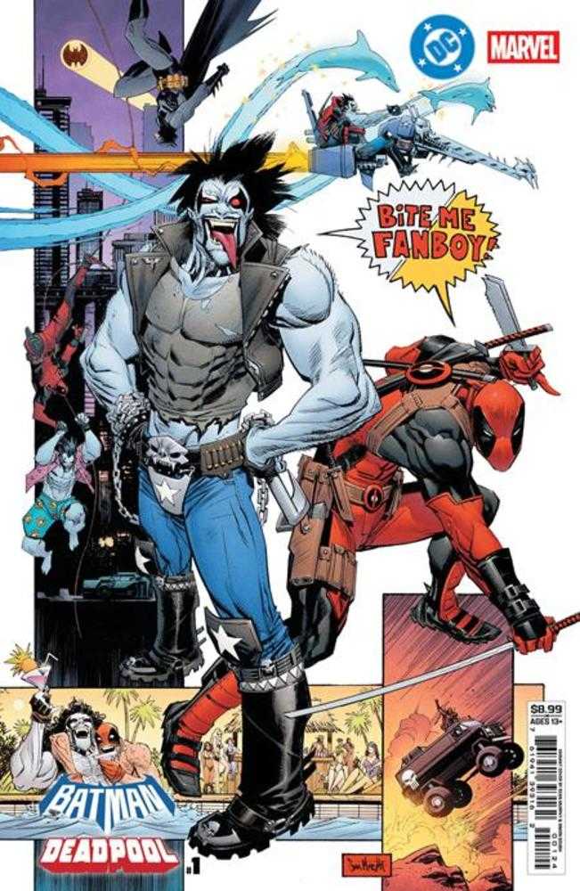 DC Marvel Batman Deadpool 1 (One Shot) Cover M Sean Gordon Murphy Lobo Deadpool Card Stock Variant - gabescaveccc