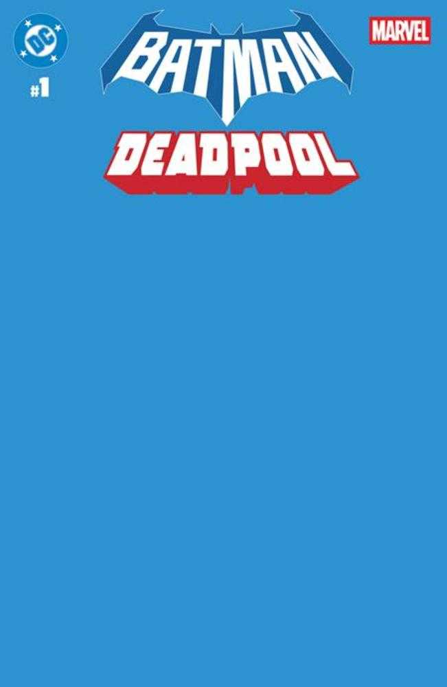 DC Marvel Batman Deadpool 1 (One Shot) Cover U Blue Blank Card Stock Variant - gabescaveccc