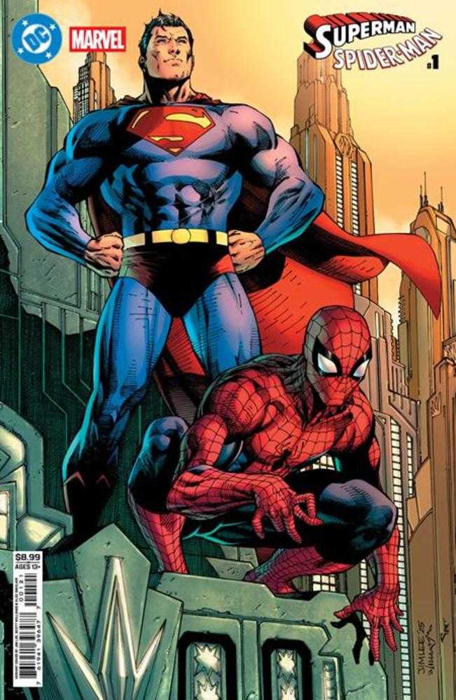 DC Marvel Superman Spider - Man 1 (One Shot) Cover B Jim Lee Card Stock Variant - gabescaveccc