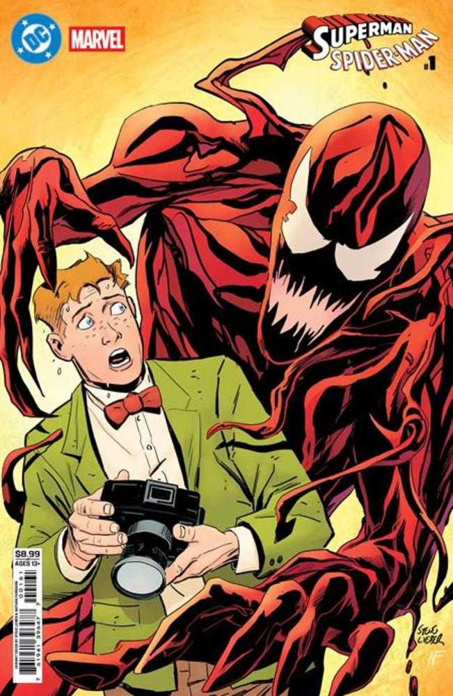 DC Marvel Superman Spider - Man 1 (One Shot) Cover F Steve Lieber Jimmy Olsen & Carnage Card Stock Variant - gabescaveccc