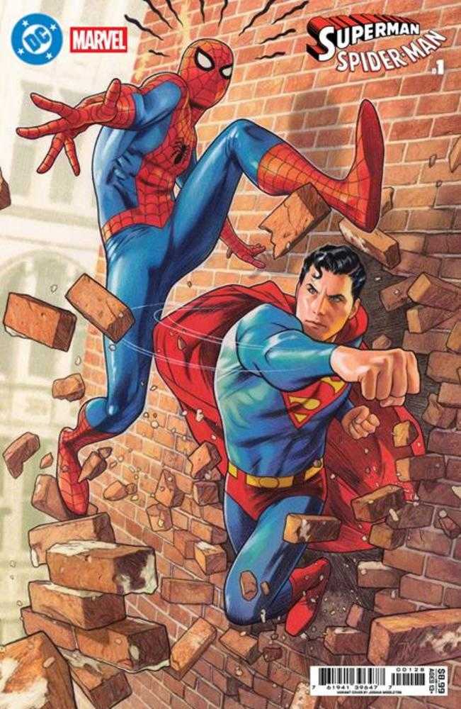 DC Marvel Superman Spider - Man 1 (One Shot) Cover P Joshua Middleton Card Stock Variant - gabescaveccc