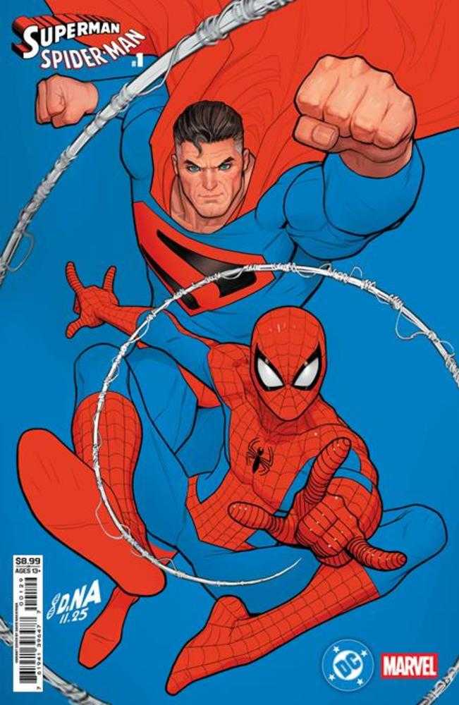 DC Marvel Superman Spider - Man 1 (One Shot) Cover Q David Nakayama Kingdom Come Superman & Spider - Man Card Stock Variant - gabescaveccc