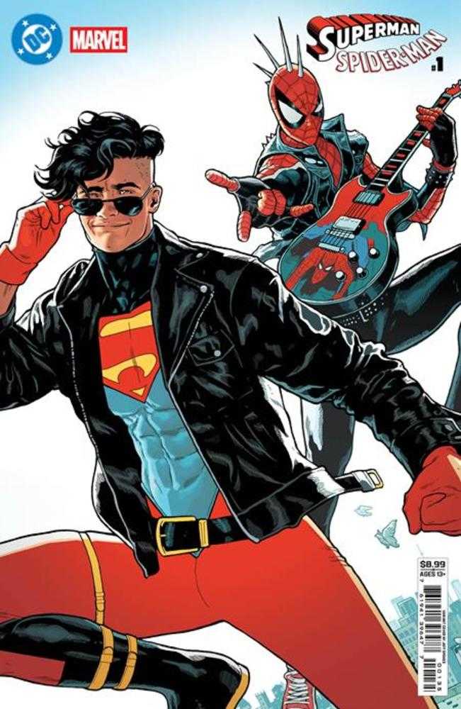 DC Marvel Superman Spider - Man 1 (One Shot) Cover U Jeff Spokes Superboy 90 S & Spider Punk Card Stock Variant - gabescaveccc