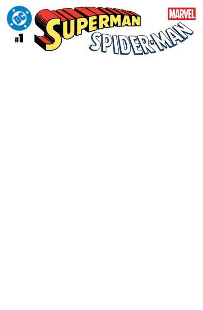 DC Marvel Superman Spider - Man 1 (One Shot) Cover Z Blank Card Stock Variant - gabescaveccc