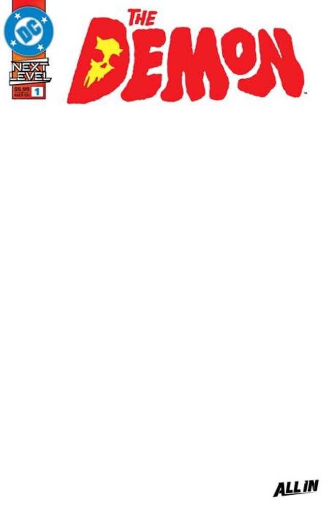 Demon #1 Cover F Blank Card Stock Variant - gabescaveccc