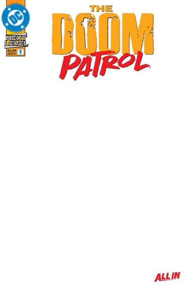 Doom Patrol 1 Cover E Blank Card Stock Variant - gabescaveccc