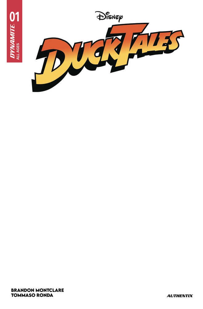 Ducktales #1 Cover H Blank Authentix - gabescaveccc