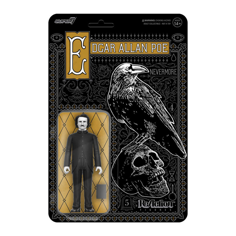 Edgar Allan Poe Reaction Greyscale Figure - gabescaveccc
