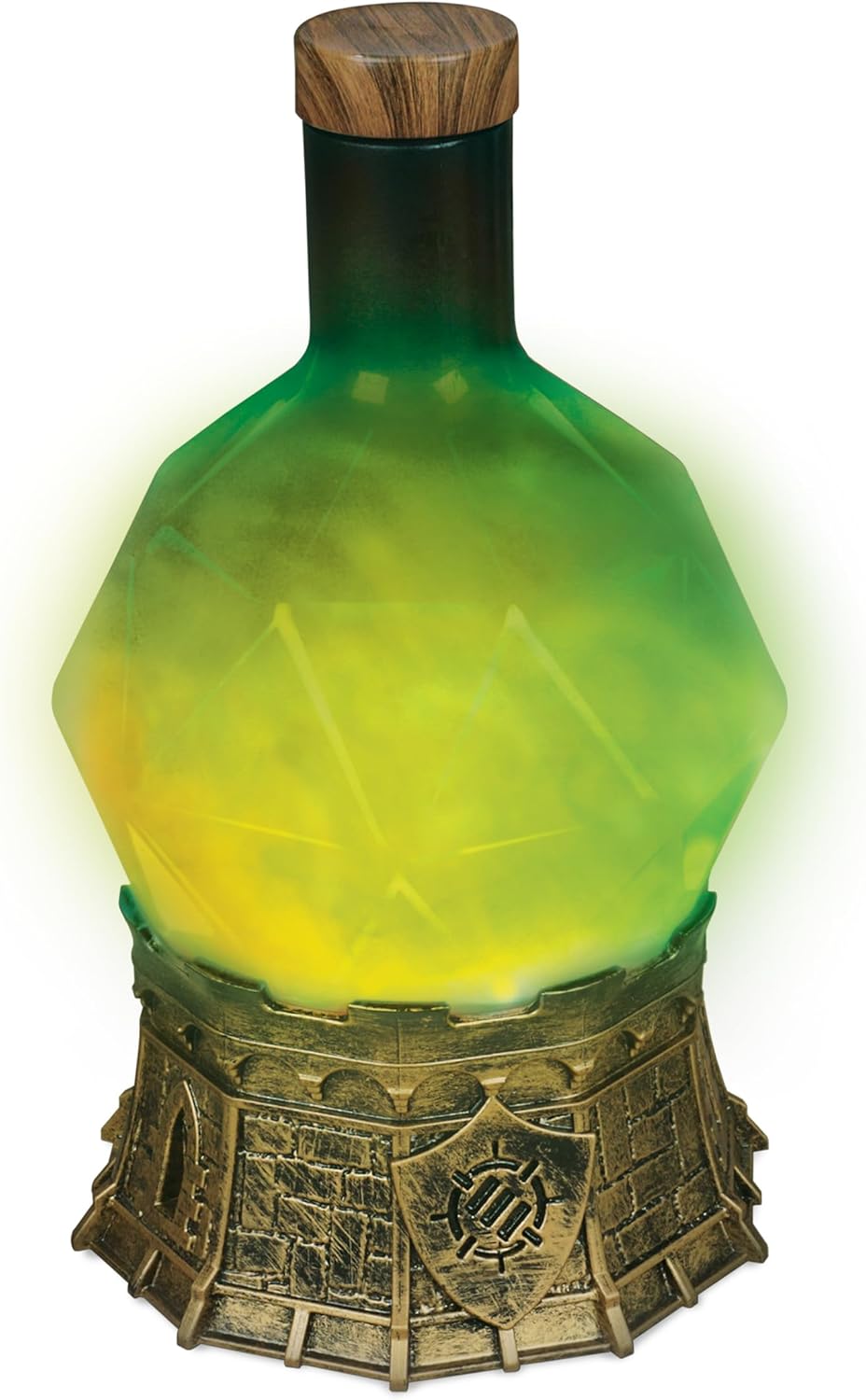ENHANCE Gaming Sorcerer's Potion Light with Swirling Mystical Brew - Potion Bottle Mood Light Prop for Tabletop Game Immersion, Playroom, Desk Decor - Soft Glowing Whirling Potion (Green Elixir) - gabescaveccc