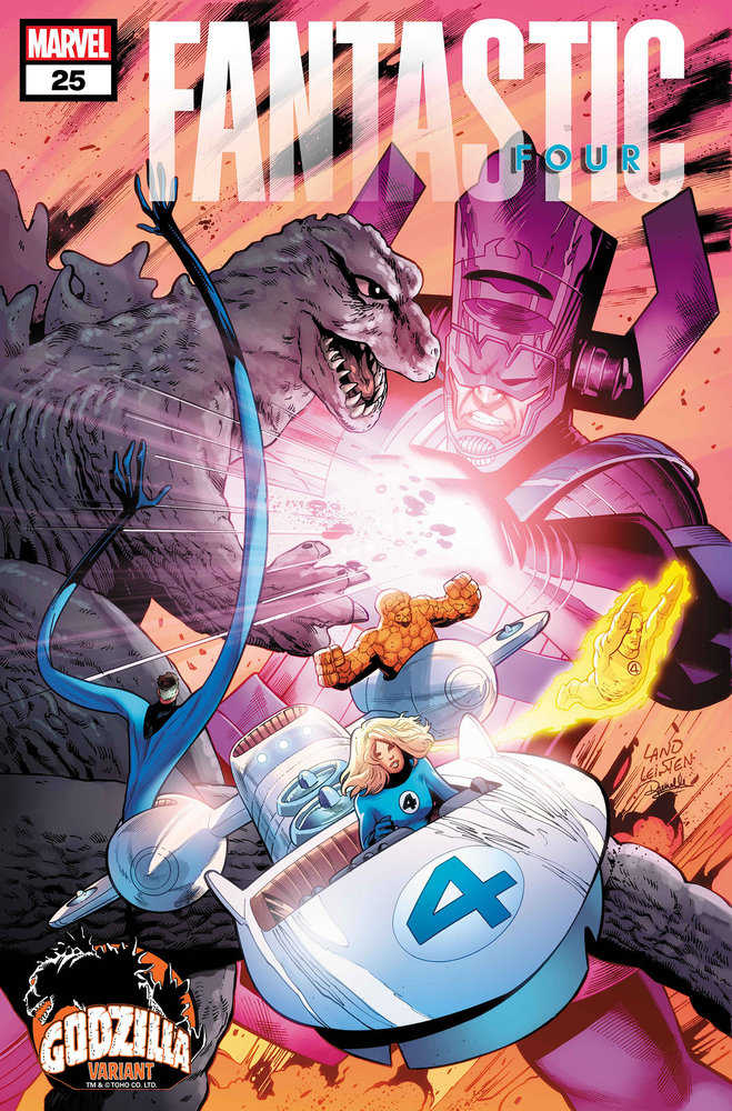 Fantastic Four #25 Greg Land Godzilla Variant - gabescaveccc