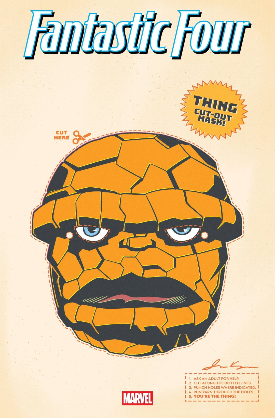 Fantastic Four 3 Retro Halloween Mask Variant [Doom] - gabescaveccc