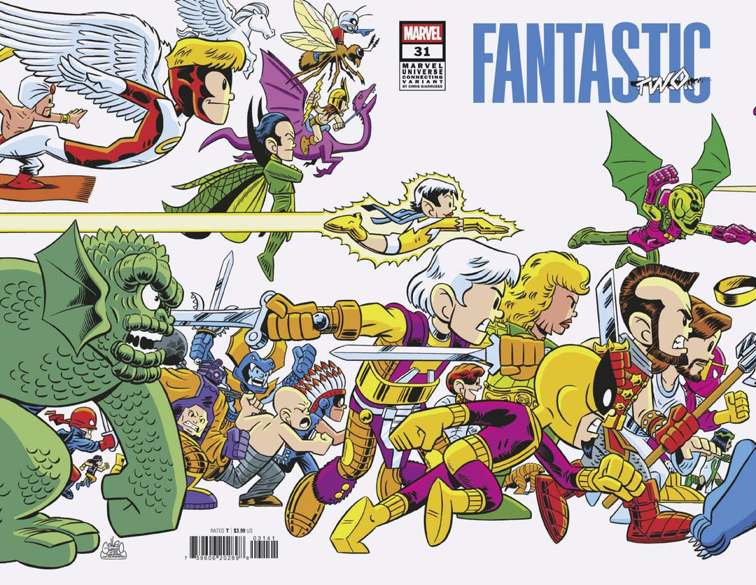 Fantastic Four #31 Chris Giarrusso Marvel Universe Connecting Wrap Variant A [Doom] - gabescaveccc