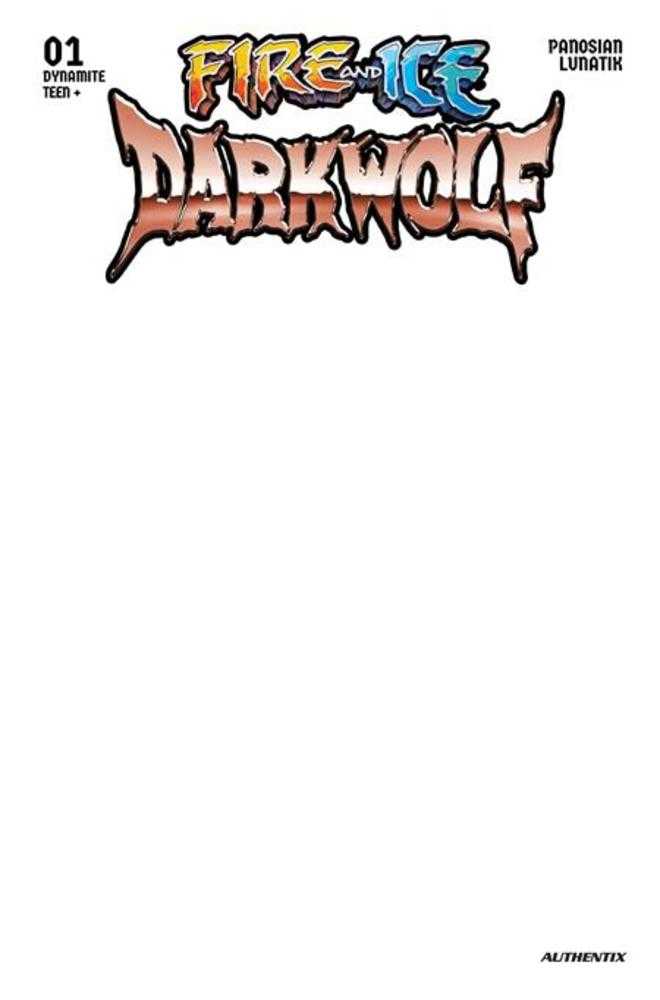 Fire And Ice Darkwolf 1 Cover F Blank Authentix Variant - gabescaveccc