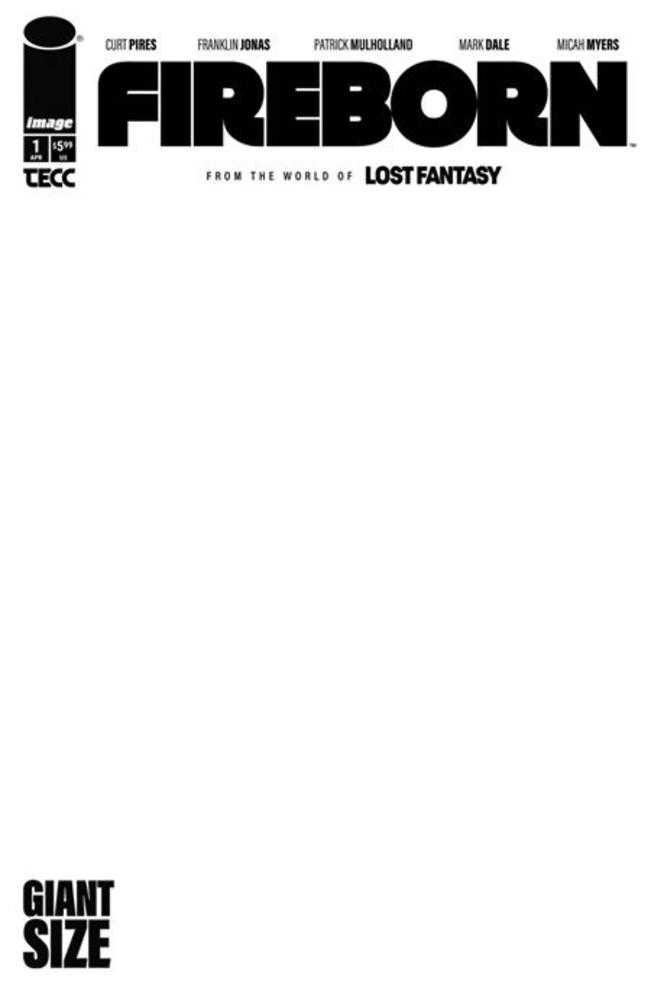 Fireborn 1 Cover E Blank Sketch Variant - gabescaveccc