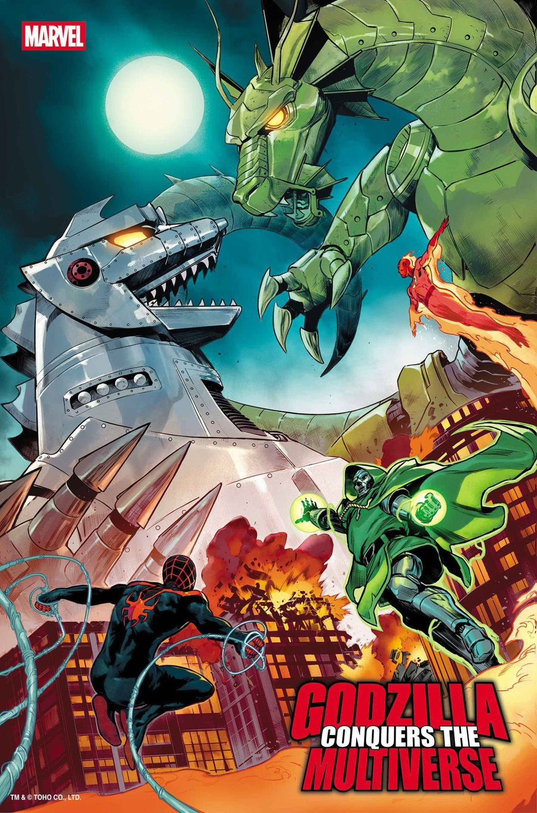 Godzilla Conquers The Multiverse 1 Juan Frigeri Foil Variant - gabescaveccc