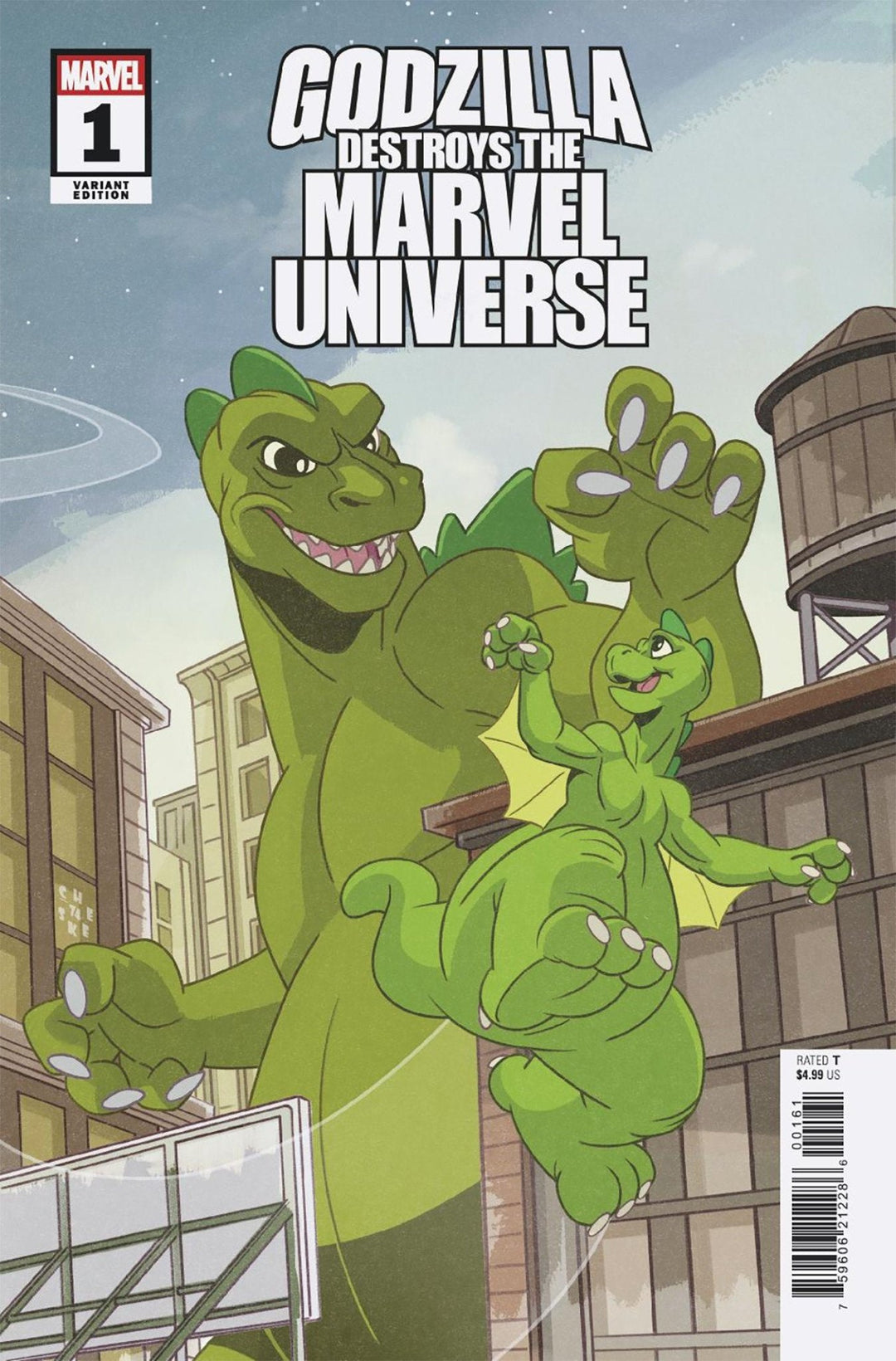 Godzilla Destroys The Marvel Universe 1 Sean Galloway Animation Variant - gabescaveccc
