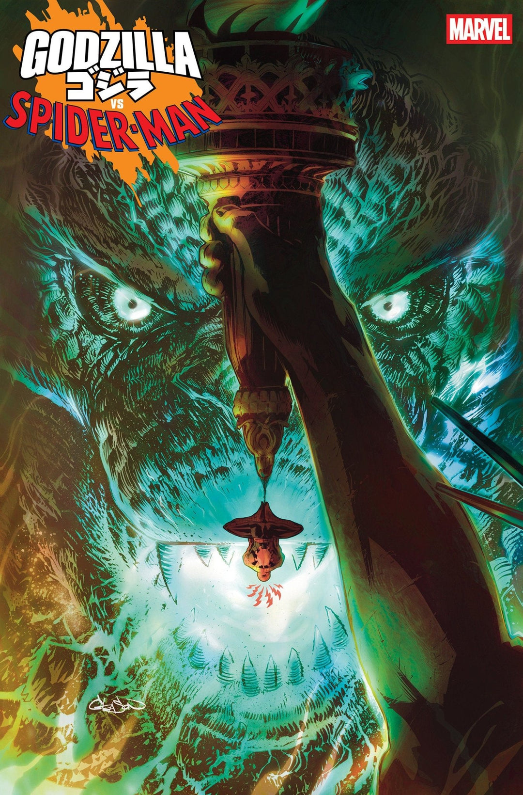 Godzilla vs. Spider - Man #1 Patrick Gleason Foil Variant - gabescaveccc
