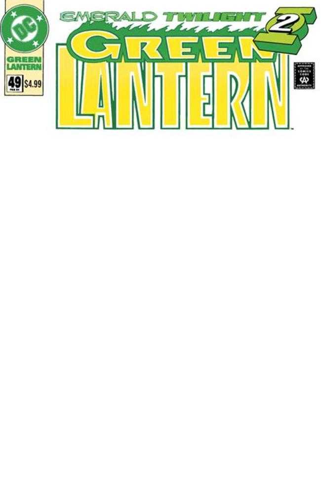 Green Lantern 49 Facsimile Edition Cover B Blank Card Stock Variant - gabescaveccc